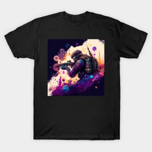 Soldier watercolor print T-Shirt